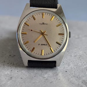 Vintage Watches Tempic 17 Jewels Herrenarmbanduhr/Retro Wristwatch/Klassisch Zustand Uhr/Made in Germany/ image 4
