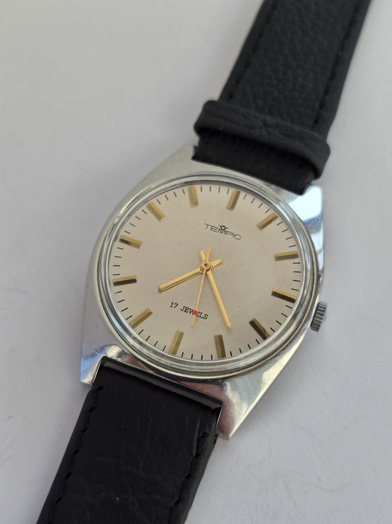 Vintage Watches Tempic 17 Jewels Herrenarmbanduhr/Retro Wristwatch/Klassisch Zustand Uhr/Made in Germany/ image 19