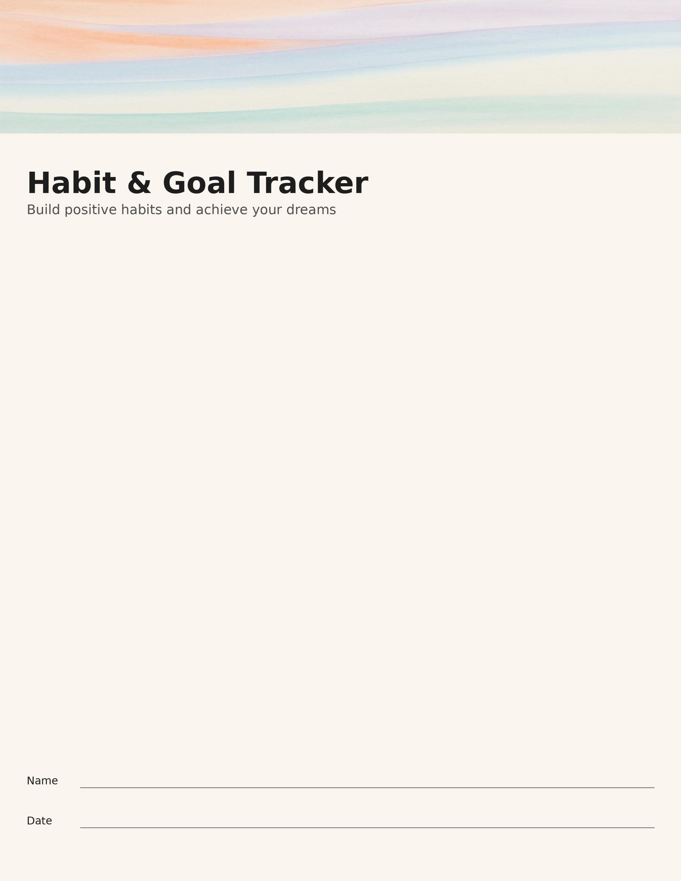 Weekly Habit & Goal Tracker: Printable PDF Planner - Etsy