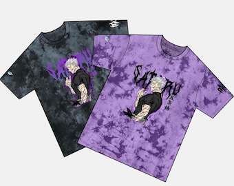 Satoru Gojo Black tie-dye shirt (S,M,L,XL)