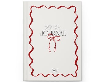Daily Journal Red Ribbon 150 Lined Pages (75 Sheets)