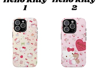 Hello Kitty Iphone Case (12-16) Mini, Plus, Pro, Pro Max) Glossy or Matte