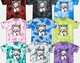 Killua tie dye shirts (S,M,L,XL)