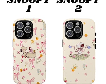 Snoopy iPhone Case – Coquette, Glossy & Matte Options | Fits iPhone 11–16, Pro, Plus, Pro Max, Mini