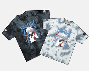 Killua black and grey tie dye (S,M,L,XL)