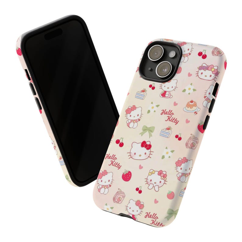 Hello Kitty iPhone Case (12-16) Mini, Plus, Pro, Pro Max) Glossy or Matte image 5