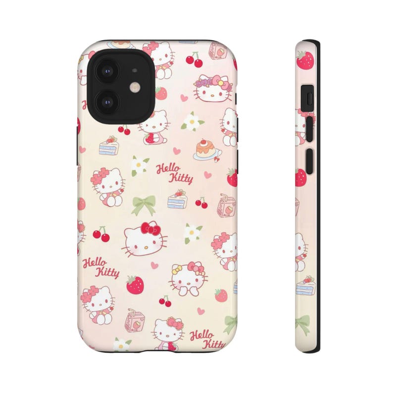 Hello Kitty iPhone Case (12-16) Mini, Plus, Pro, Pro Max) Glossy or Matte image 2