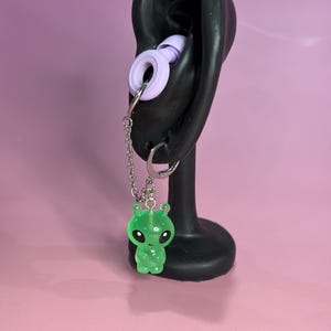 Alien Earplug Earrings | Rave Earplug Jewelry | Festival Earplug Holder | EDM Accessories