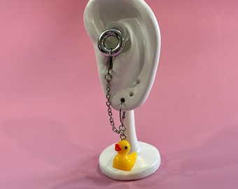 Pendientes de pato para tapones de oídos / Joyas para tapones de oídos para rave / Soporte para tapones de oídos para festivales / Accesorios EDM