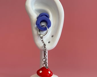 Mushroom Earplug Earrings | Rave Earplug Jewelry | Festival Earplug Holder | EDM Accessories