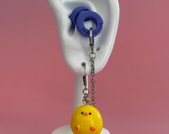 Chick Charm Earplug Earrings | Rave Earplug Jewelry | Festival Earplug Holder | EDM Accessories