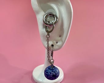 Blueberry Earplug Earrings | Rave Earplug Jewelry | Festival Earplug Holder | EDM Accessories
