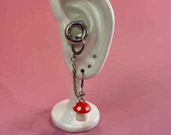 Pendientes de hongo para tapones de oídos / Joyería para tapones de oídos para rave / Soporte para tapones de oídos para festivales / Accesorios EDM