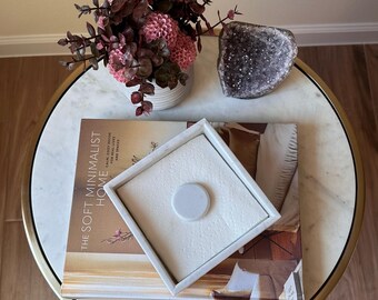 White Marble Napkin Holder