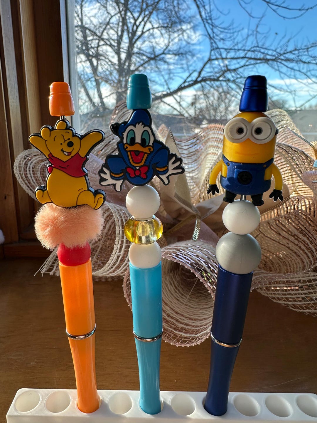 Cartoon Character Pens: Winnie the Pooh, Donald Duck, Minion - Etsy