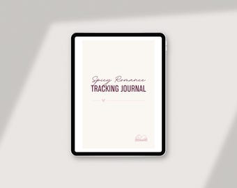 Diario de romance picante / Registro de lectura y rastreador de tropos / Descarga digital imprimible para lectores de romance