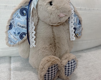 BEIGE JELLYCAT Custom bunny (ANY College, sports, etc.)
