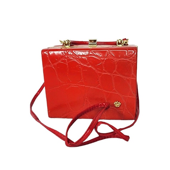 Chic De Paris Faux Alligator Leather Shoulder Bag | Etsy | Shoulder bag,  Bags, Leather shoulder bag