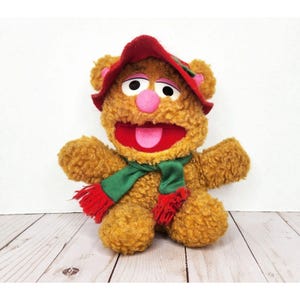 Vintage 1987 McDonalds Muppets Babies Baby Fozzie Bear Plush Toy w/ Tag 7”