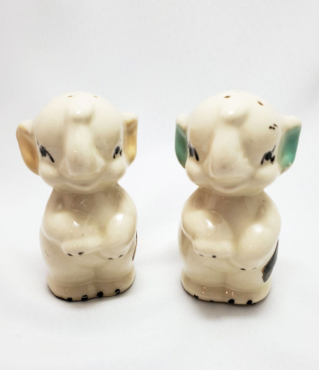 Vintage Elephant Salt & Pepper Shakers Set Circus Elephants Etsy