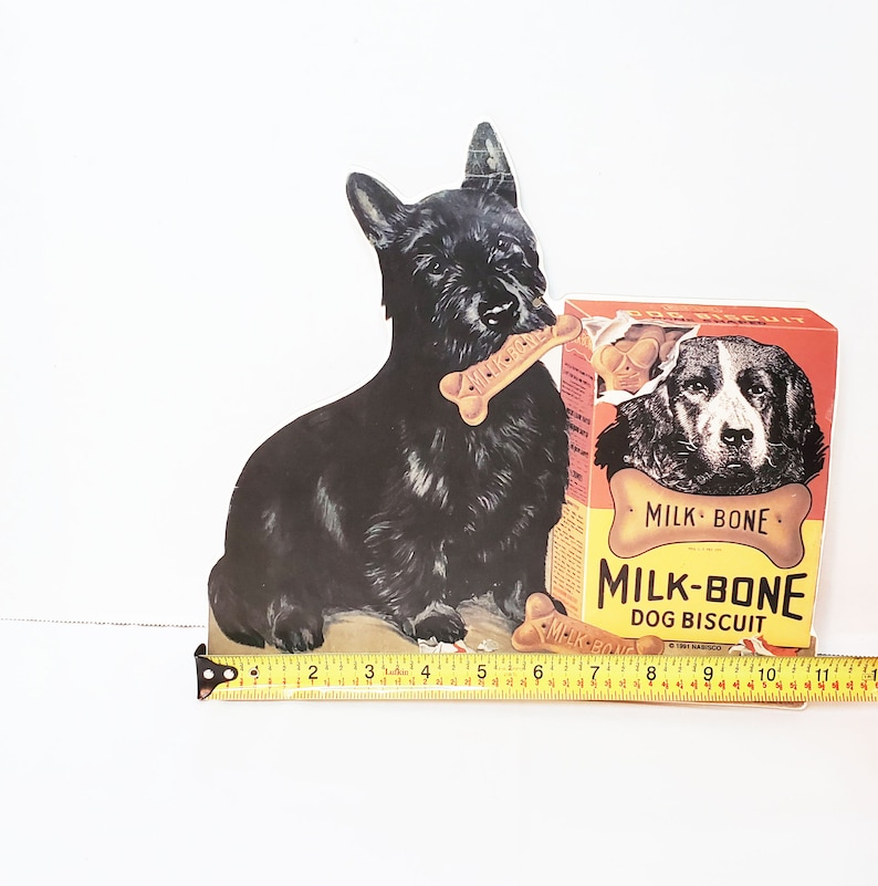 Vintage Milk Bone Dog Biscuit Cardboard Sign Replica