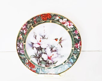 Hummingbird Collector Plate Ruby Throated Hummingbird Lena Liu