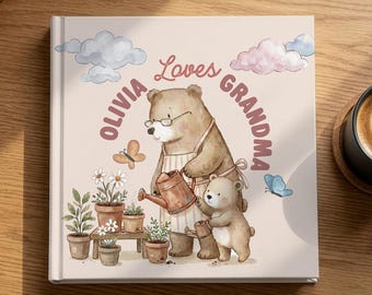 Gepersonaliseerd verhalenboek voor oma, gepersonaliseerde Nana-aandenken, cadeau kindernaam