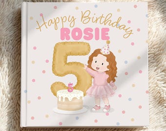 Gepersonaliseerd boek 5e verjaardag, aangepast 5-jarige cadeau, verhalenboek voor kinderen met naam, aandenkenboek 5e verjaardag voor meisjes, jongens, cadeau 5e verjaardag