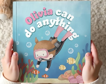 Gepersonaliseerd verhalenboek voor meisjes, aangepaste naam aandenken, je kunt van alles zijn peutercadeau