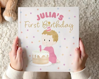 Gepersonaliseerde verhalenboek 1e verjaardag | Aangepaste babyherinnering