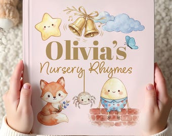Boek met gepersonaliseerde kinderliedjes voor babymeisje, aangepast kraamcadeau, aandenken verhalenboek voor Nice, kleindochter