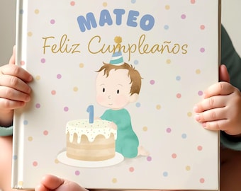 Libro Personalizado de Primer Cumpleaños / Regalo de 1er Cumpleaños para Bebé / Cuento Infantil Personalizado / Regalo Original