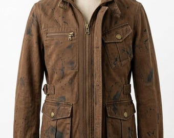 Cassian Andor Inspired Jacket: Brown Stripes, Rogue One Cosplay Costume