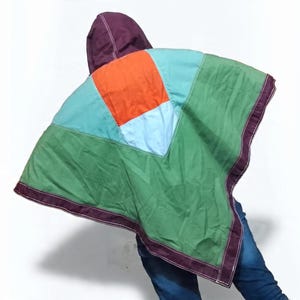 Star Wars Poncho Hoodie | Mandalorian Cosplay Cloak | Hooded Galaxy Cape image 2
