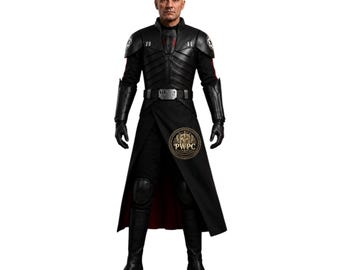 Imperial Inquisitor Cosplay Costume  Black Leather Look Armor