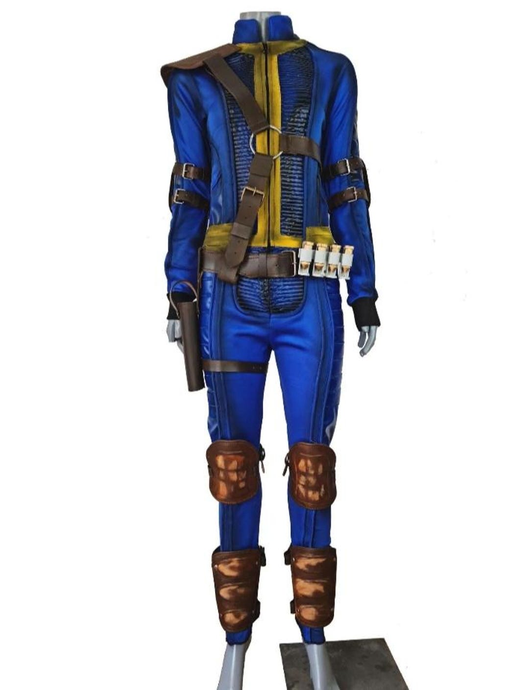 Fallout Vault Suit Cosplay Costume, Vault 33 101 Jumpsuit With Leather ...