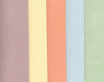 Sensuede pastel color. 5 pieces of 9" x 6".