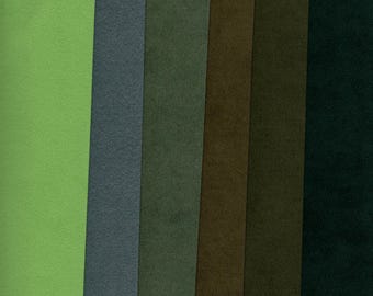 Ultrasuede LT 9" x 6"- Five pieces of Ultrasuede LT plus one piece of Silky Sensuede.