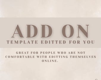 Template Edit Add-On | Personalization Service