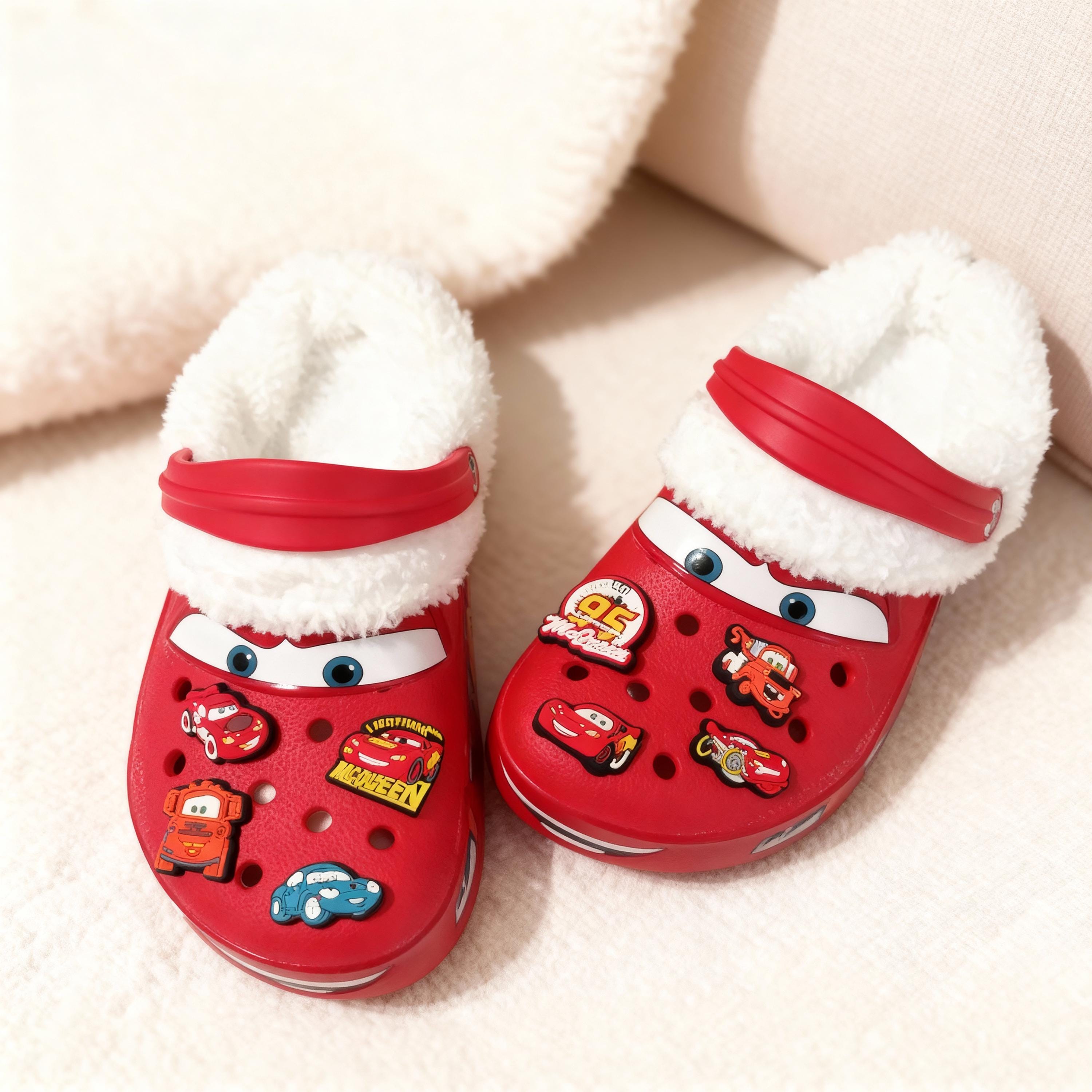 Sandales Claquettes McQueen Cars (Cars) - Unisexe - Rouge - Personnalisées - Neuf Avec Emballage