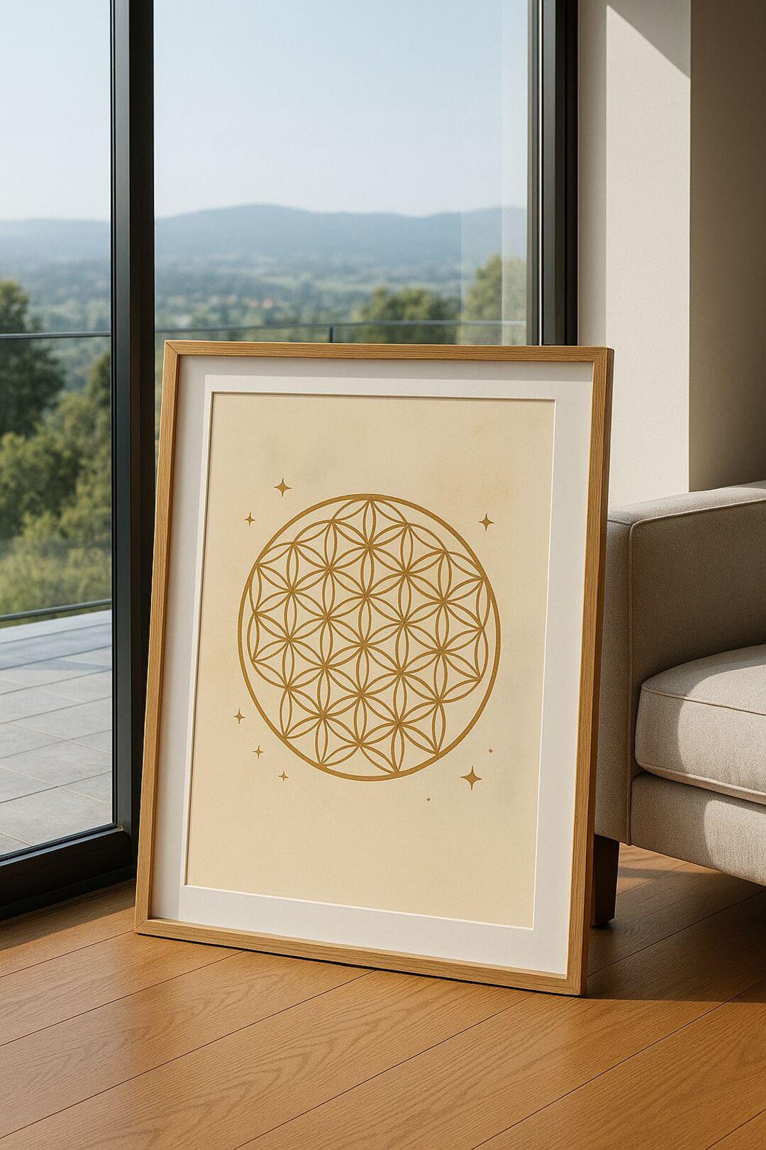 Flower of Life Print: Sacred Geometry, Boho Wall Decor (digital ...