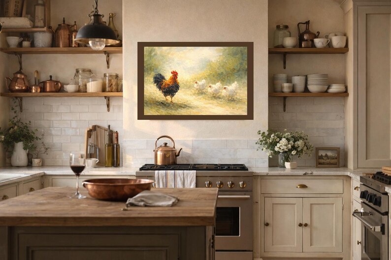 Rustic Rooster Wall Art Digital Download Vintage Farmhouse Chicken ...