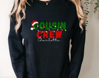 Cousin Crew Christmas Sweatshirt, Family Christmas Sweatshirt, Festive Family Sweatshirt, Christmas Cousin Outfit, Cousin Crew Sweatshirt