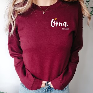 Oma Sweatshirt, Oma Pullover, Oma Shirt, Oma Sweatshirt, Oma Geschenk, Oma Sweater, Oma personalisierter Pullover, Familie Sweatshirt Bild 3