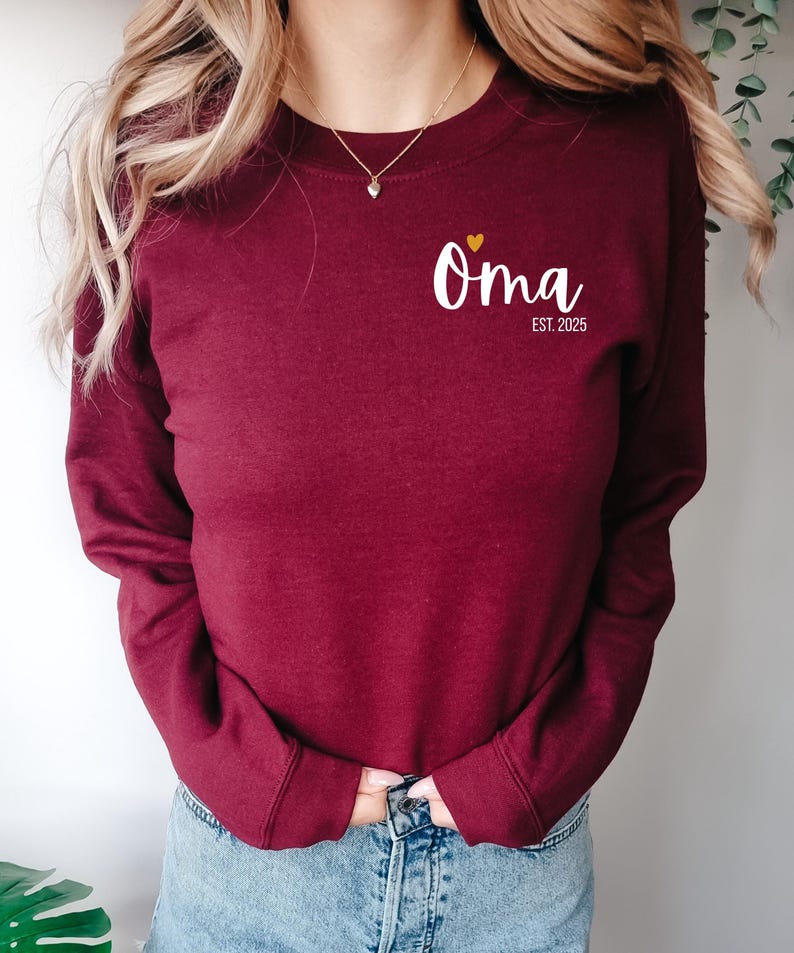 Oma Sweatshirt, Oma Pullover, Oma Shirt, Oma Sweatshirt, Oma Geschenk, Oma Sweater, Oma personalisierter Pullover, Familie Sweatshirt Bild 3