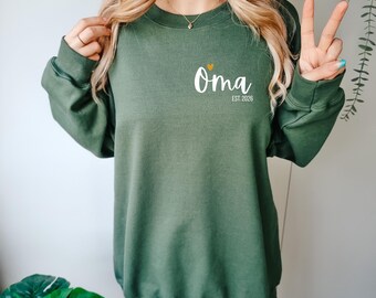 Oma Sweatshirt, Oma Pullover, Oma Shirt, Oma Sweatshirt, Oma Geschenk, Oma Sweater, Oma personalisierter Pullover, Familie Sweatshirt