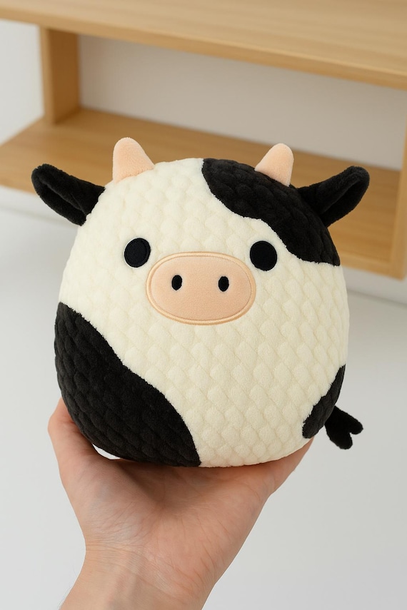 牛のぬいぐるみの縫製パターンPDF | DIYぬいぐるみ | すぐに