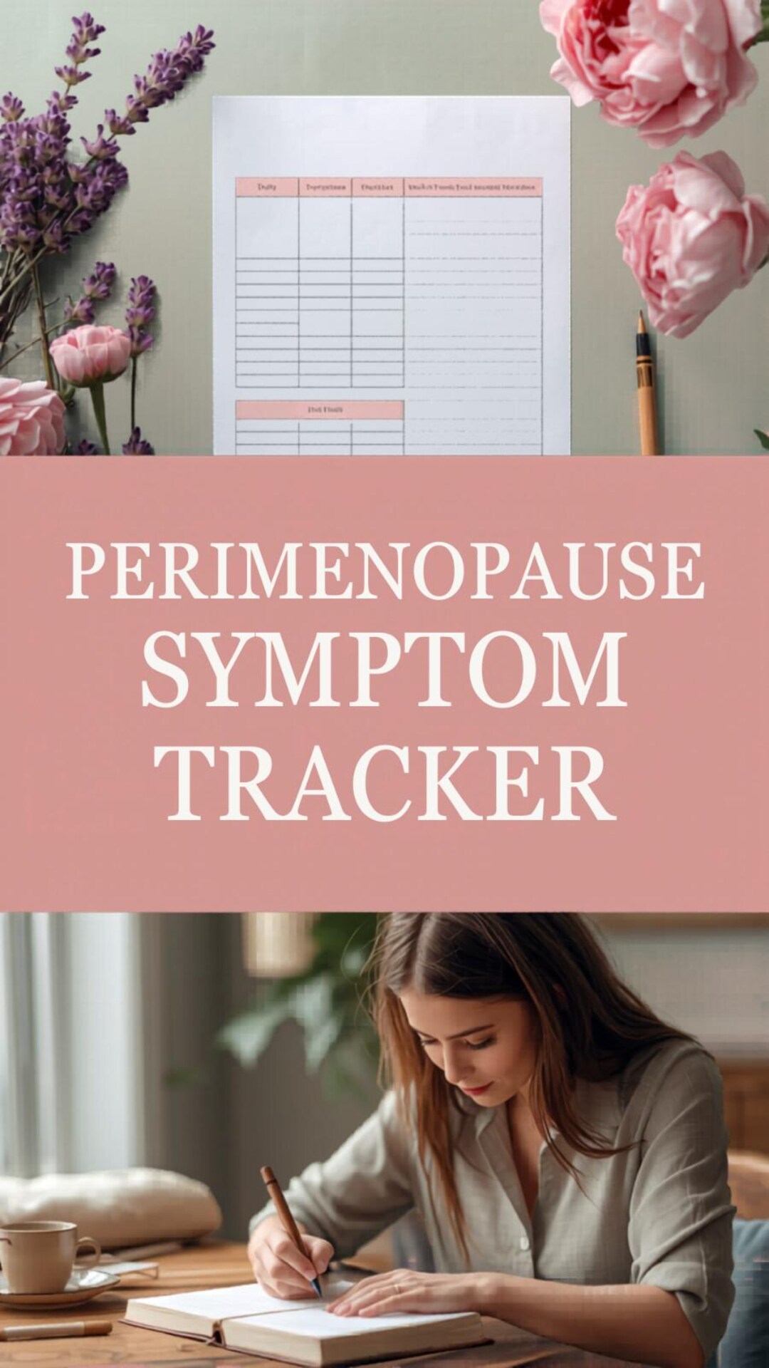 Perimenopause Symptom Tracker Printable PDF | 90 Day Daily Log ...