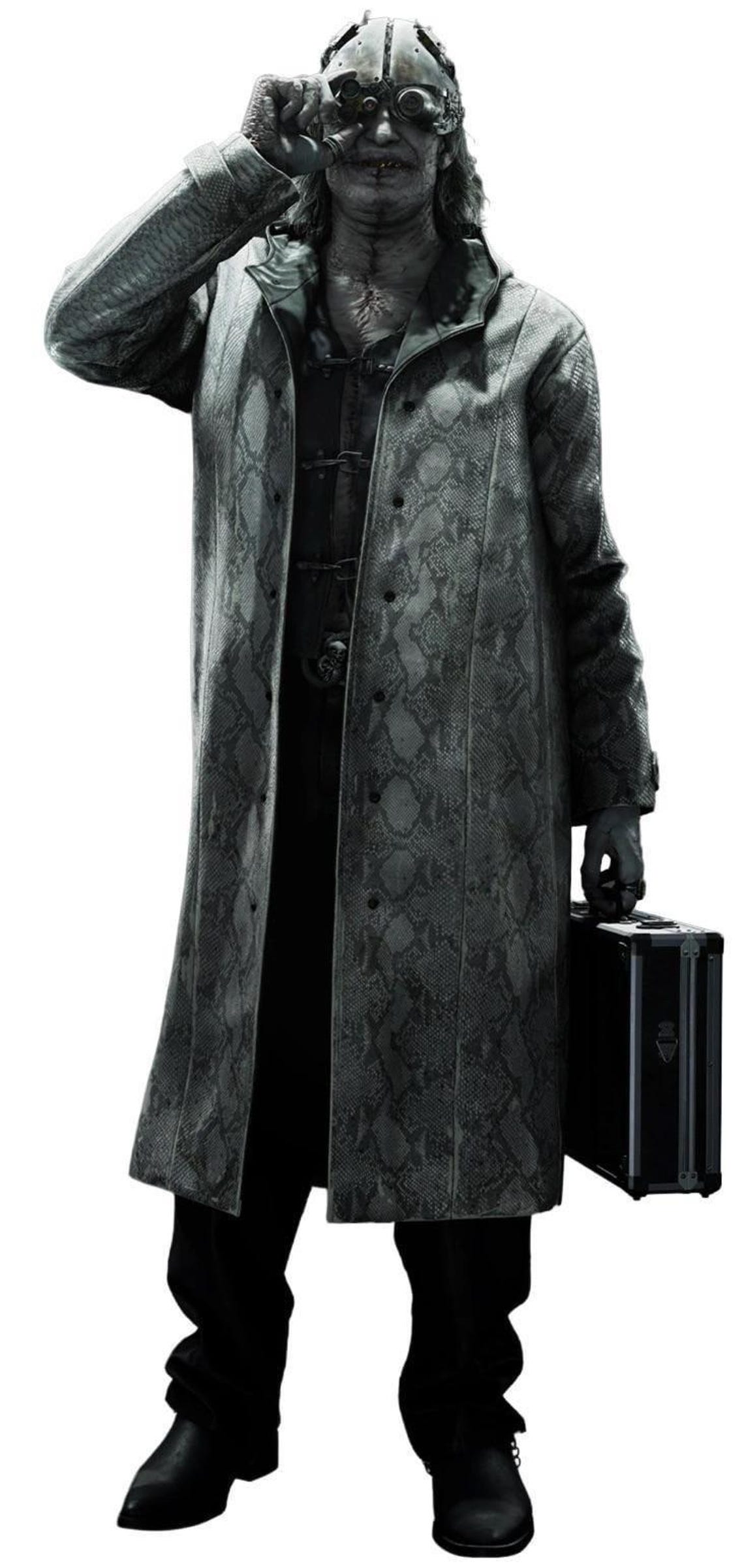 Inspired by RE9 Victor Gideon Costume Outfit Python Leather Hooded Long ...