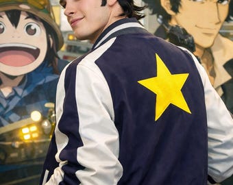 Space Dandy Varsity Jacket – Star Letterman Jacket - Anime-cosplaykostuum Outit